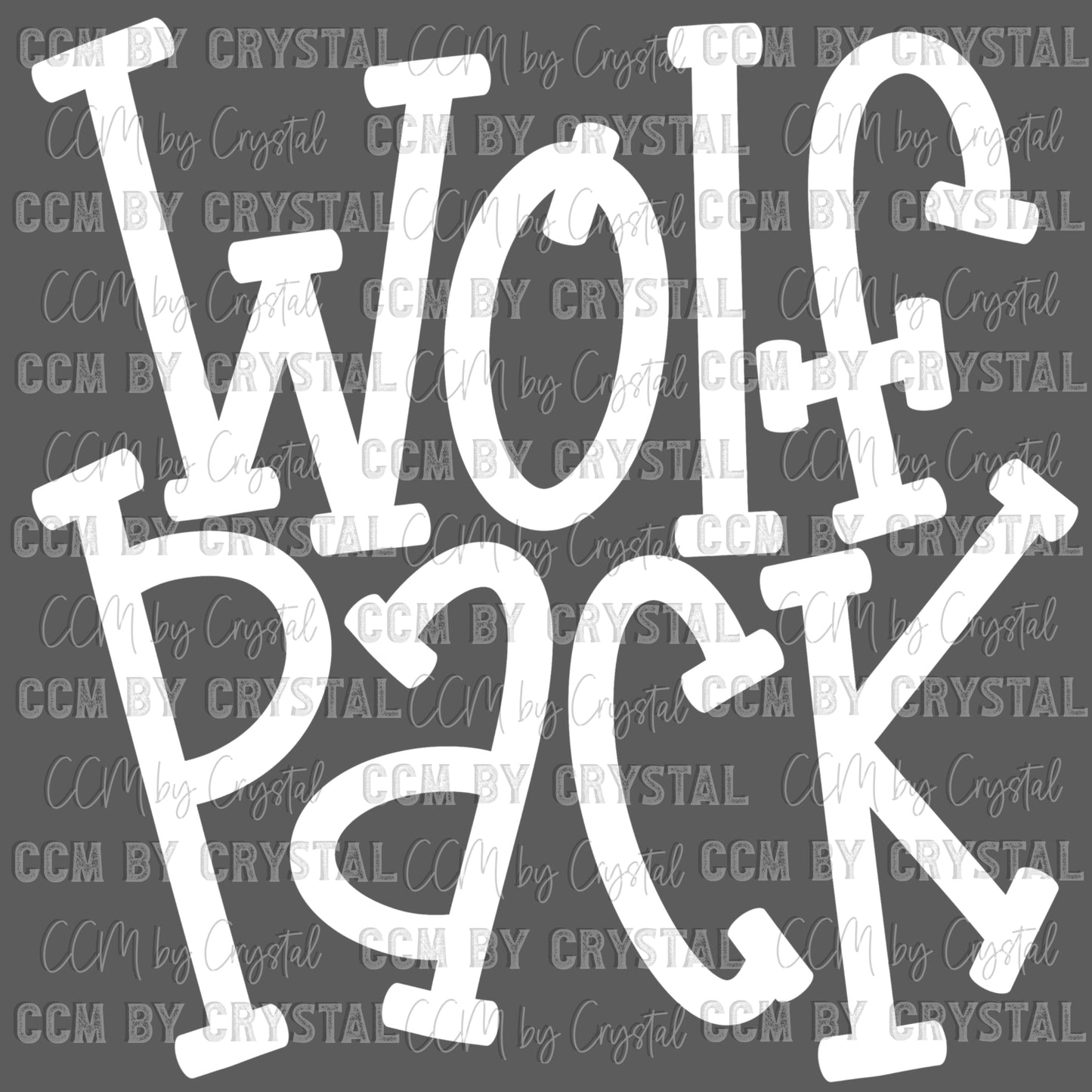 Wolfpack Mascot Ready to Press Transfer DTF Transfer