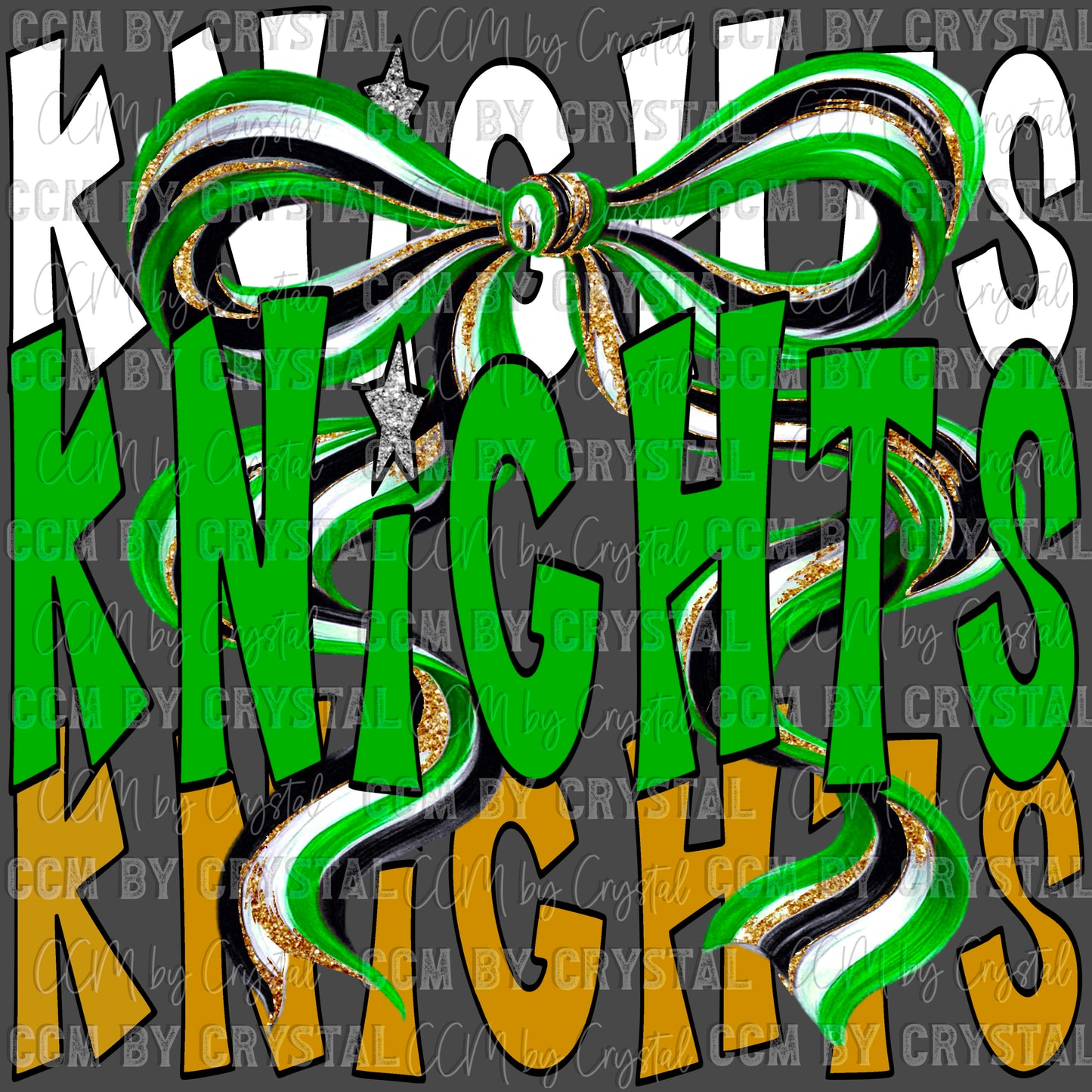Knights Mascot Long Bow Ready to Press Transfer DTF Transfer Sublimation Transfer