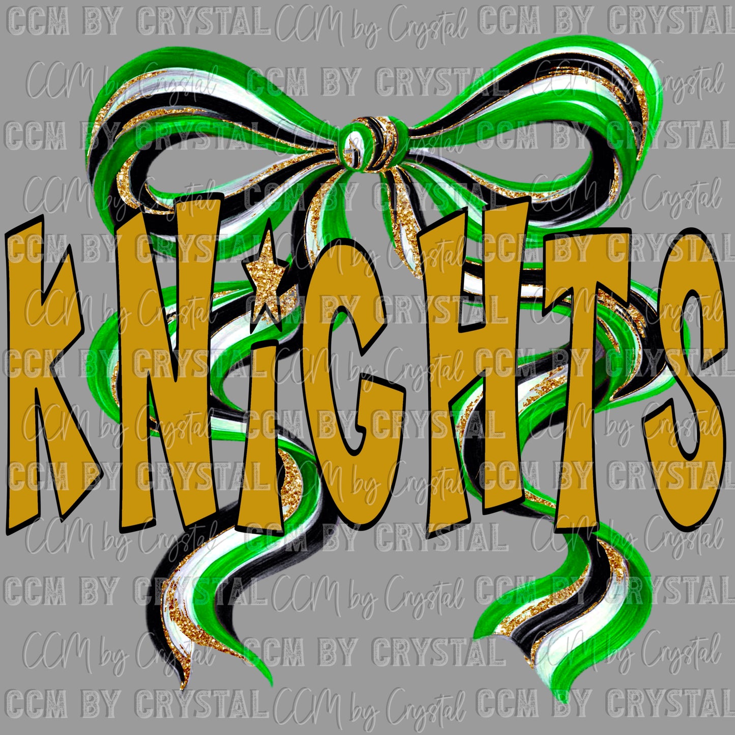 Knights Mascot Long Bow Ready to Press Transfer DTF Transfer Sublimation Transfer