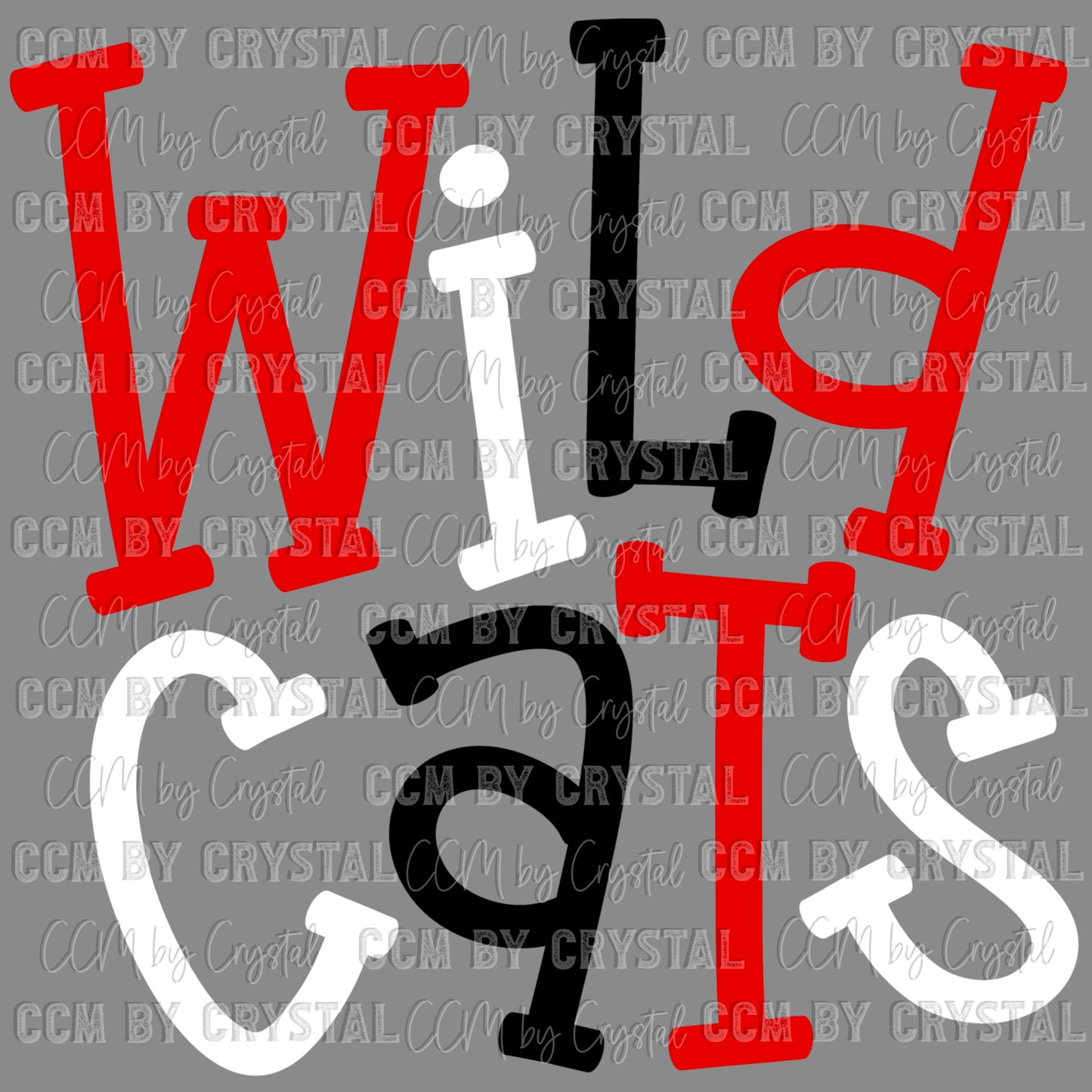 Wildcats Mascot Ready to Press Transfer DTF Transfer