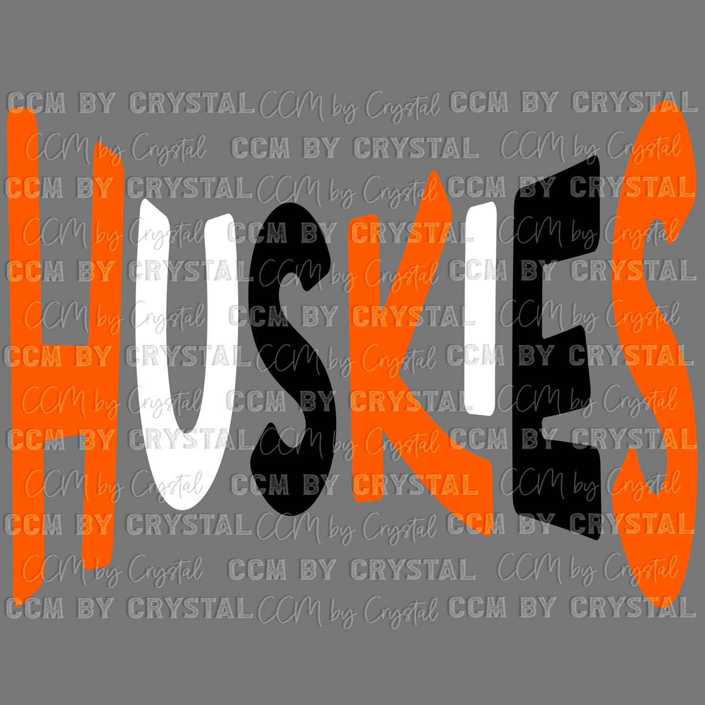 Huskies Mascot Ready to Press Transfer DTF Transfer