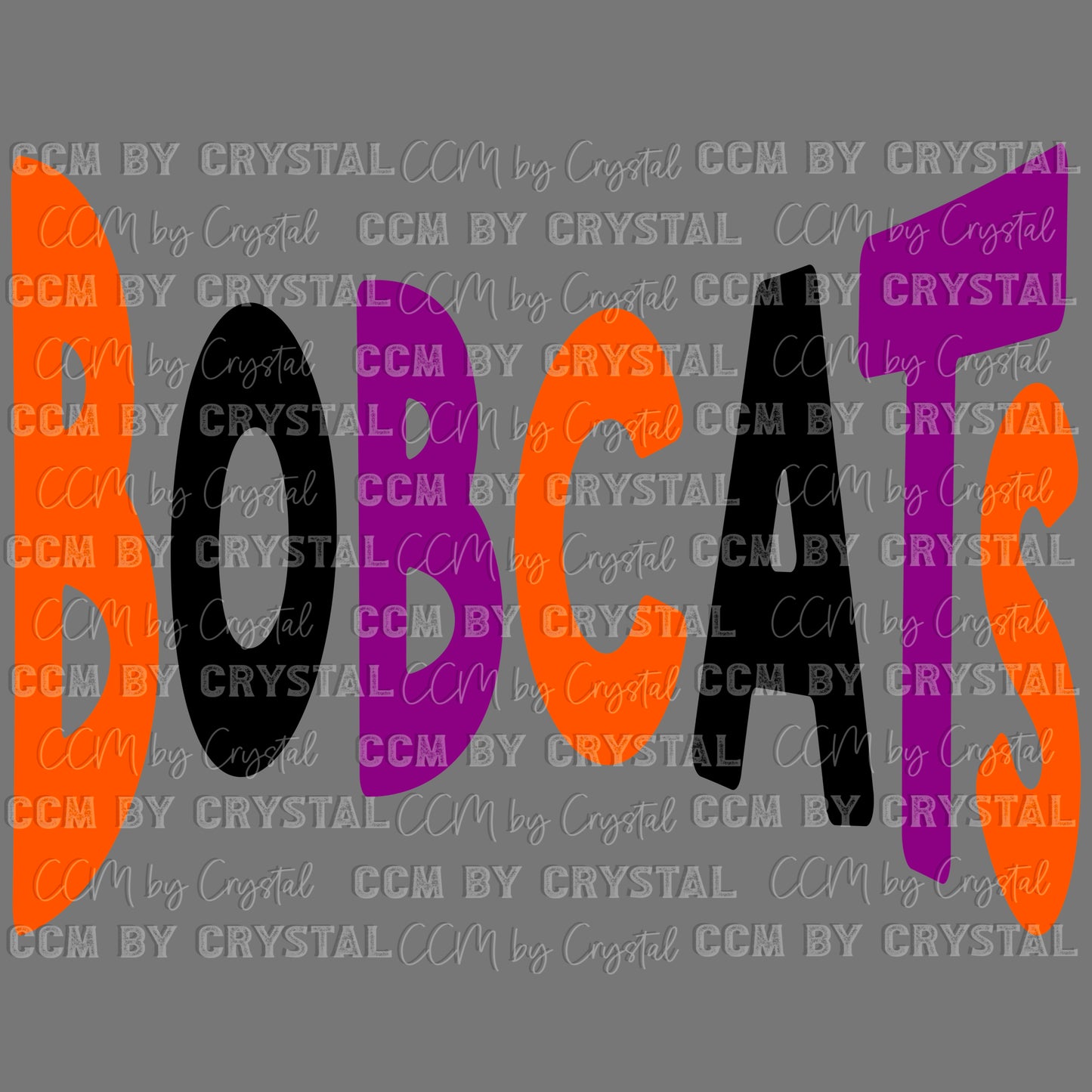 Bobcats Mascot Ready to Press Transfer DTF Transfer