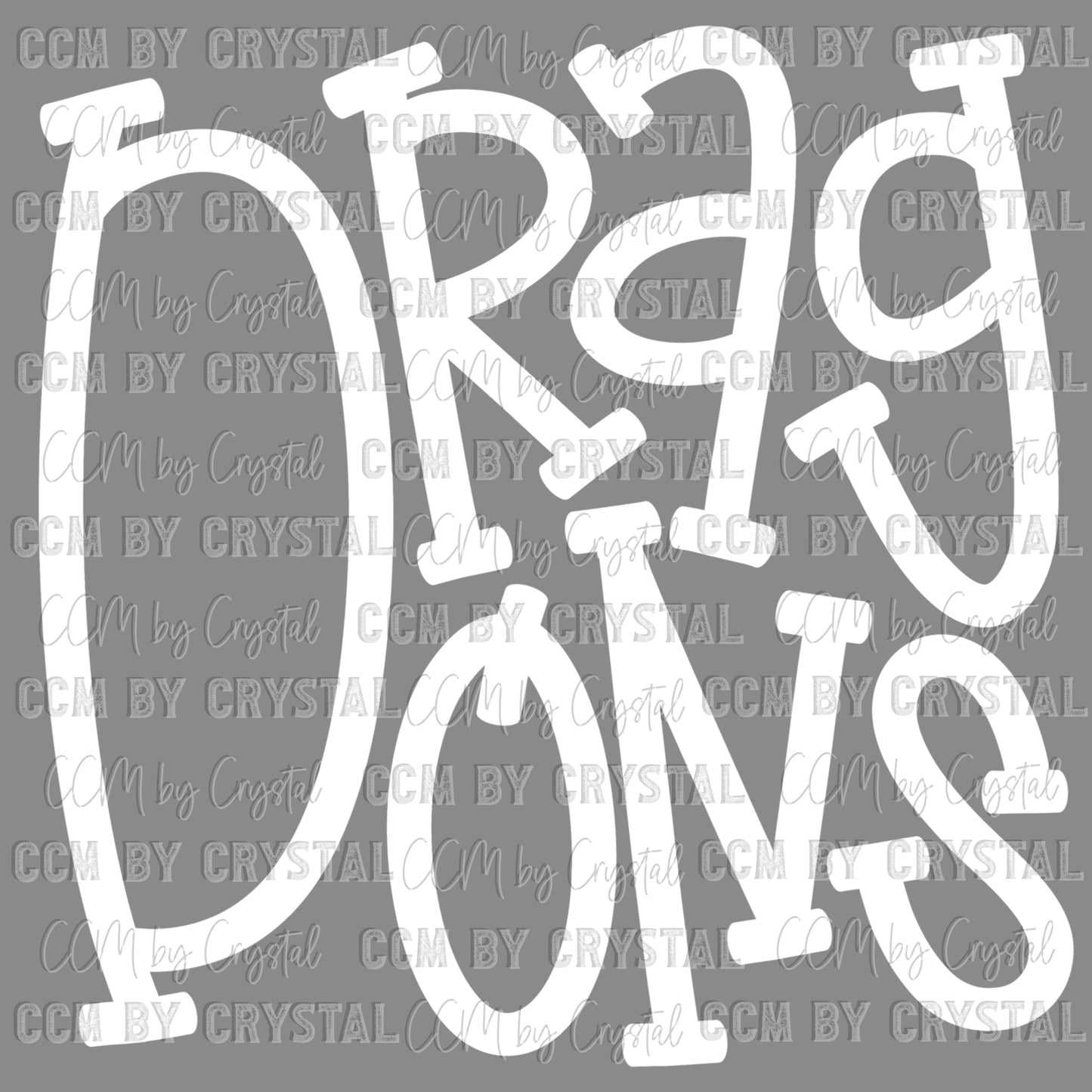 Dragons Mascot Ready to Press Transfer DTF Transfer
