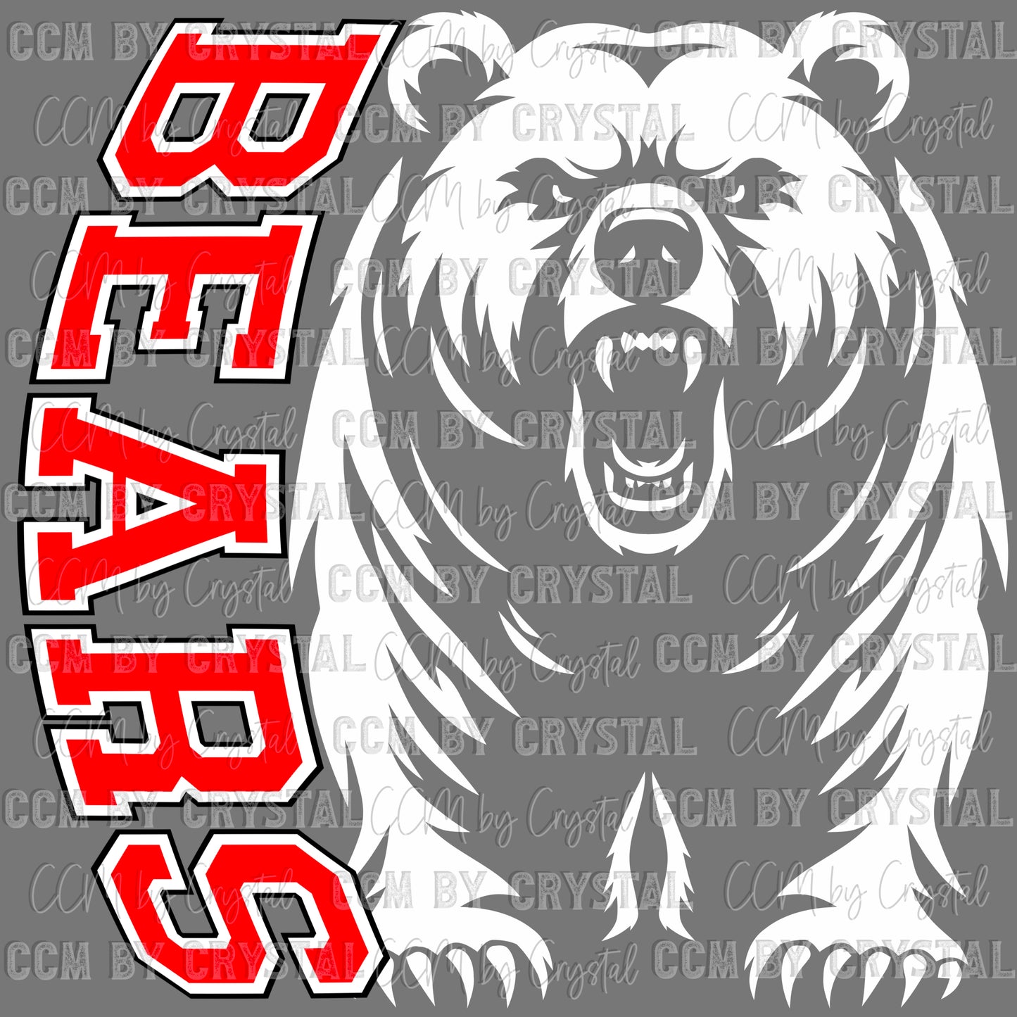 Fierce Bears Mascot Ready to Press Transfer DTF Transfer Sublimation Transfer