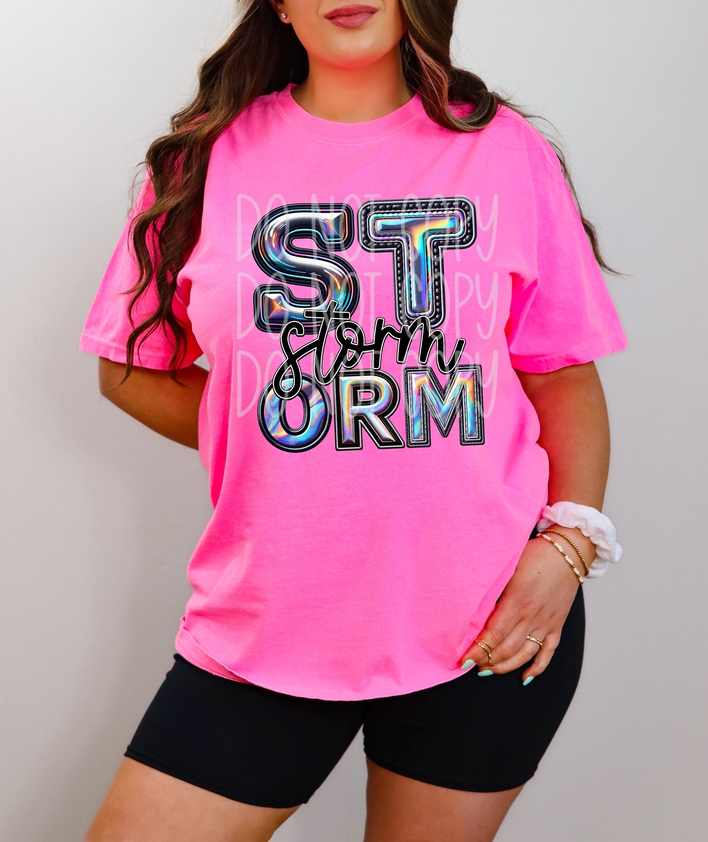 Storm Mascot Iridescent Effect Ready to Press Transfer DTF Transfer Sublimation Transfer