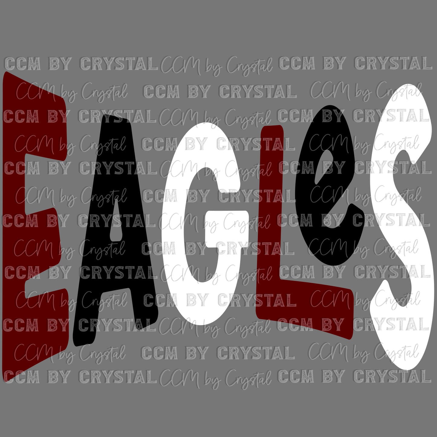 Eagles Maroon Mascot Ready to Press Transfer DTF Transfer Sublimation Transfer