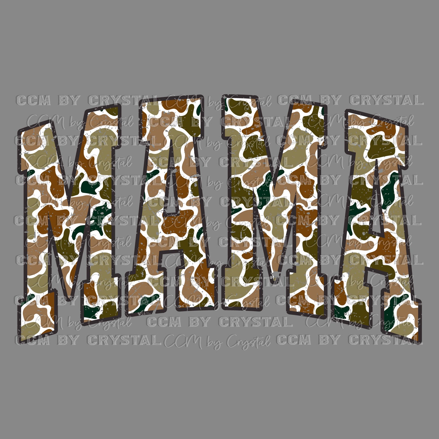 Mama Camo Cow Print Distressed Ready to Press Transfer DTF Transfer Sublimation Transfer