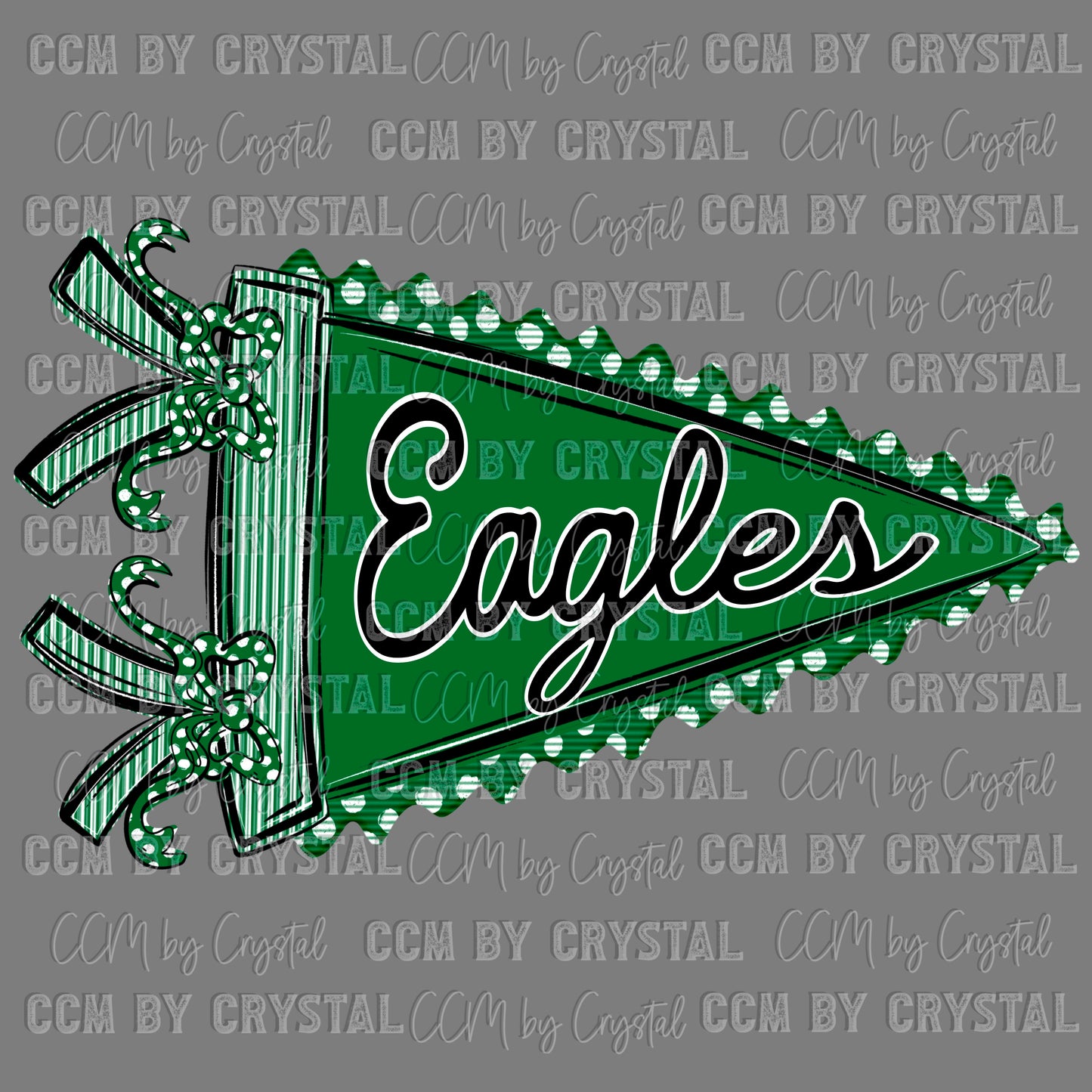 Eagles Pennant Green Ready to Press Transfer DTF Transfer Sublimation Transfer