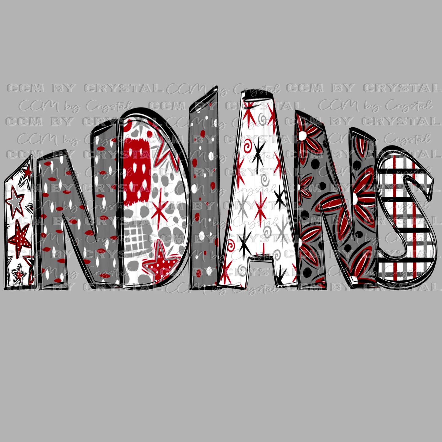 Indians Maroon Ready to Press Transfer DTF Transfer Sublimation Transfer