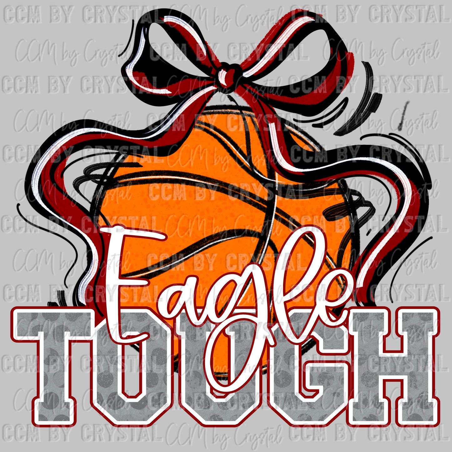 Eagle Tough Basketball Maroon Mascot Ready to Press Transfer DTF Transfer Sublimation Transfer