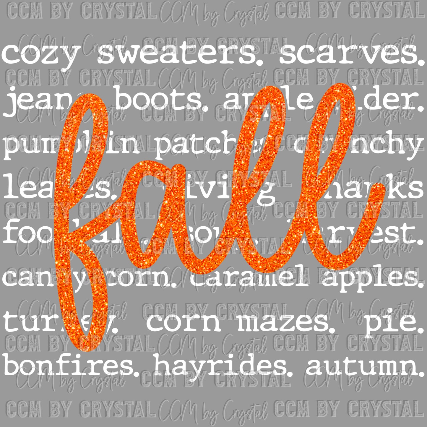 Fall Typography Ready to Press Transfer DTF Transfer