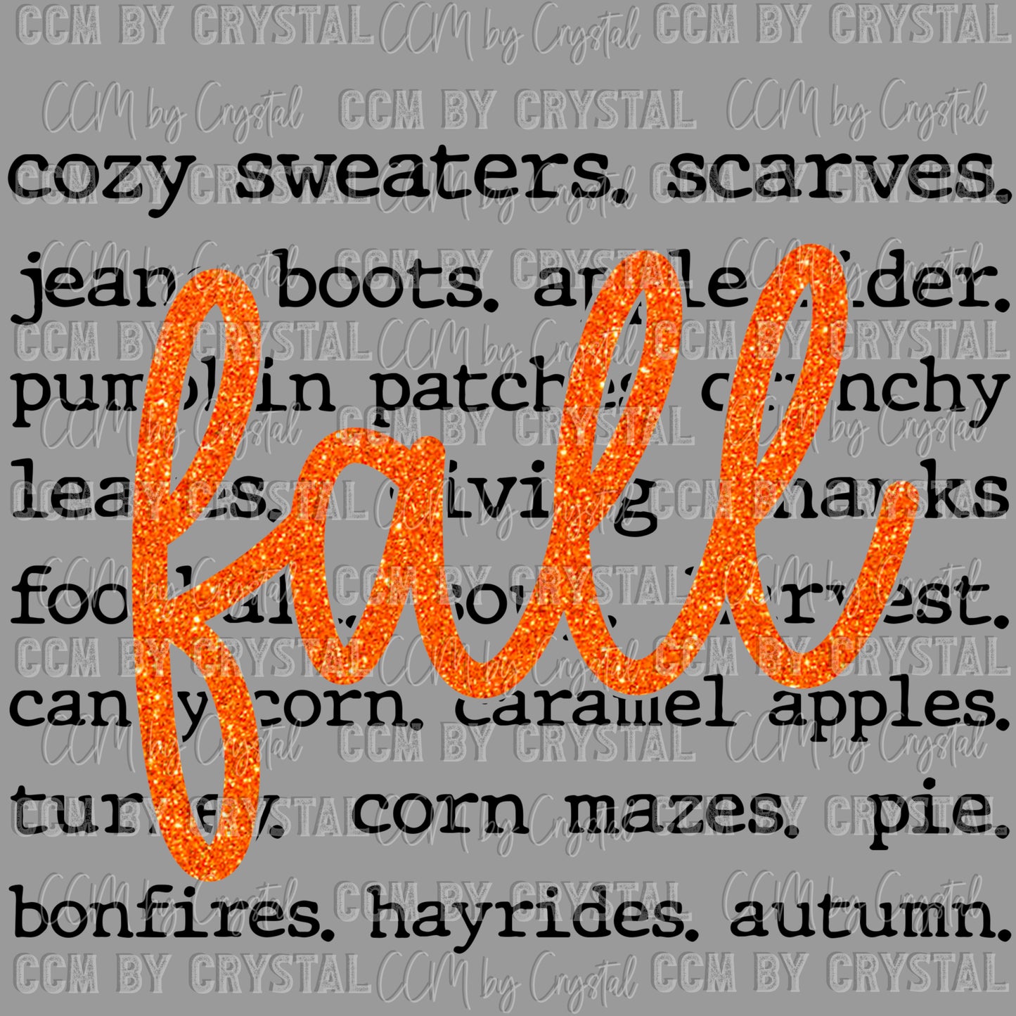 Fall Typography Ready to Press Transfer DTF Transfer Sublimation Transfer