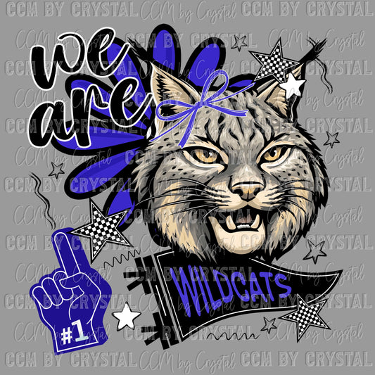We Are Wildcats Mascot Ready to Press Transfer DTF Transfer Sublimation Transfer