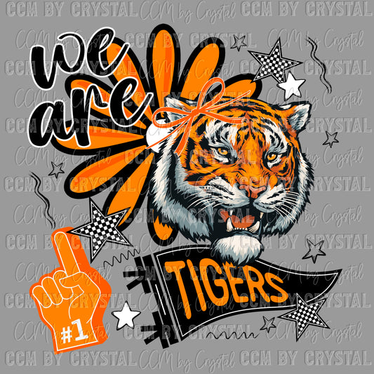 We Are Tigers Mascot Ready to Press Transfer DTF Transfer Sublimation Transfer