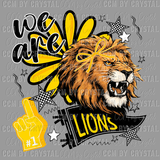 We Are Lions Mascot Ready to Press Transfer DTF Transfer Sublimation Transfer
