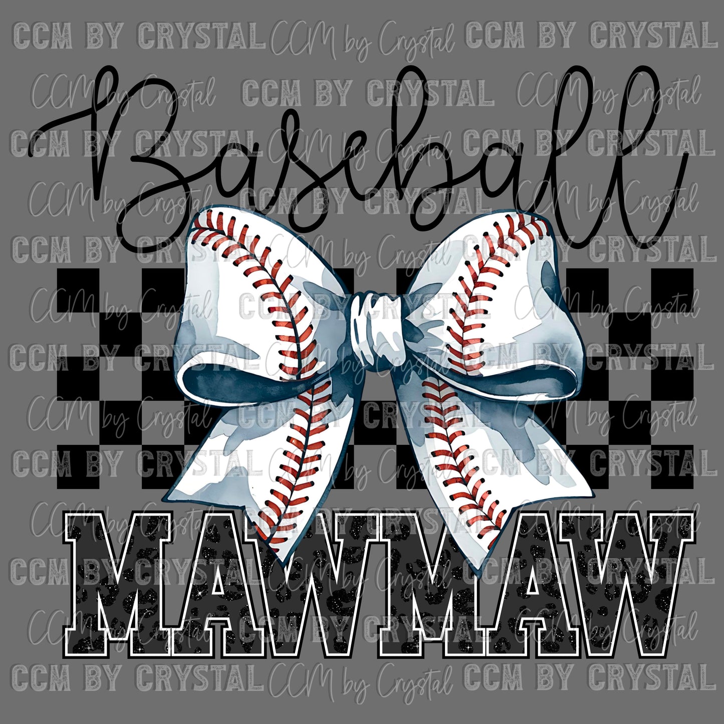 Mawmaw Baseball Mascot Sports Ready to Press Transfer DTF Transfer Sublimation Transfer