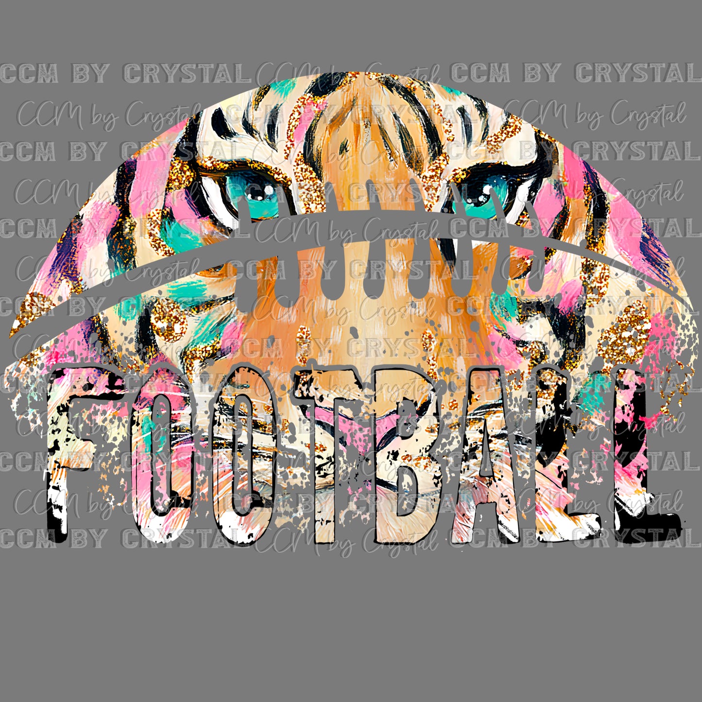 Colorful Tigers Football Ready to Press Transfer DTF Transfer Sublimation Transfer