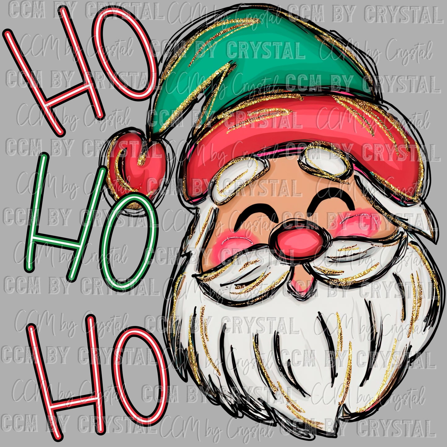 Ho Ho Ho Santa Christmas UV DTF Transfer Sticker UV Transfer Ready to Apply