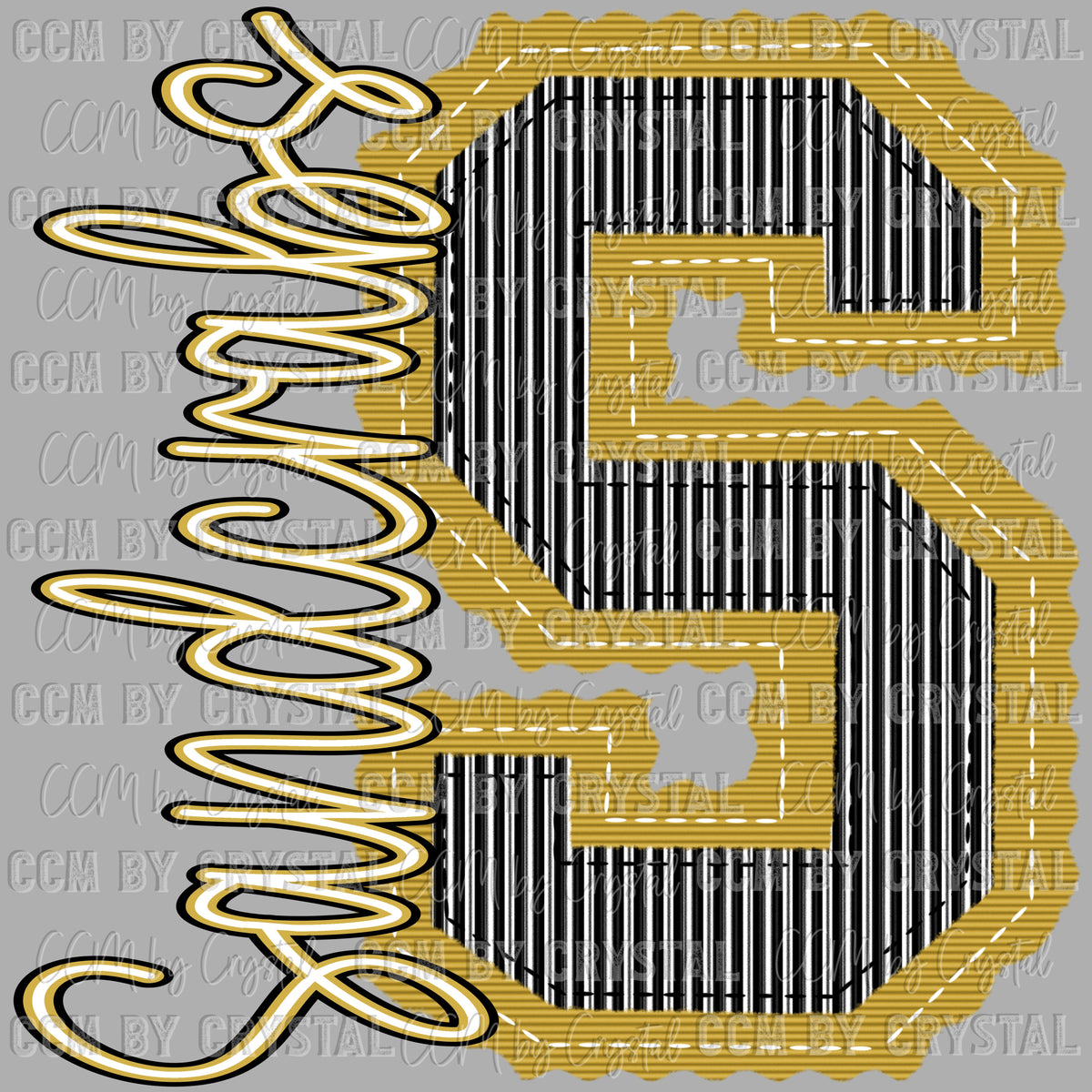 S Sandcrabs Preppy Mascot Ready to Press Instant Peel DTF Transfers Sublimation Transfers
