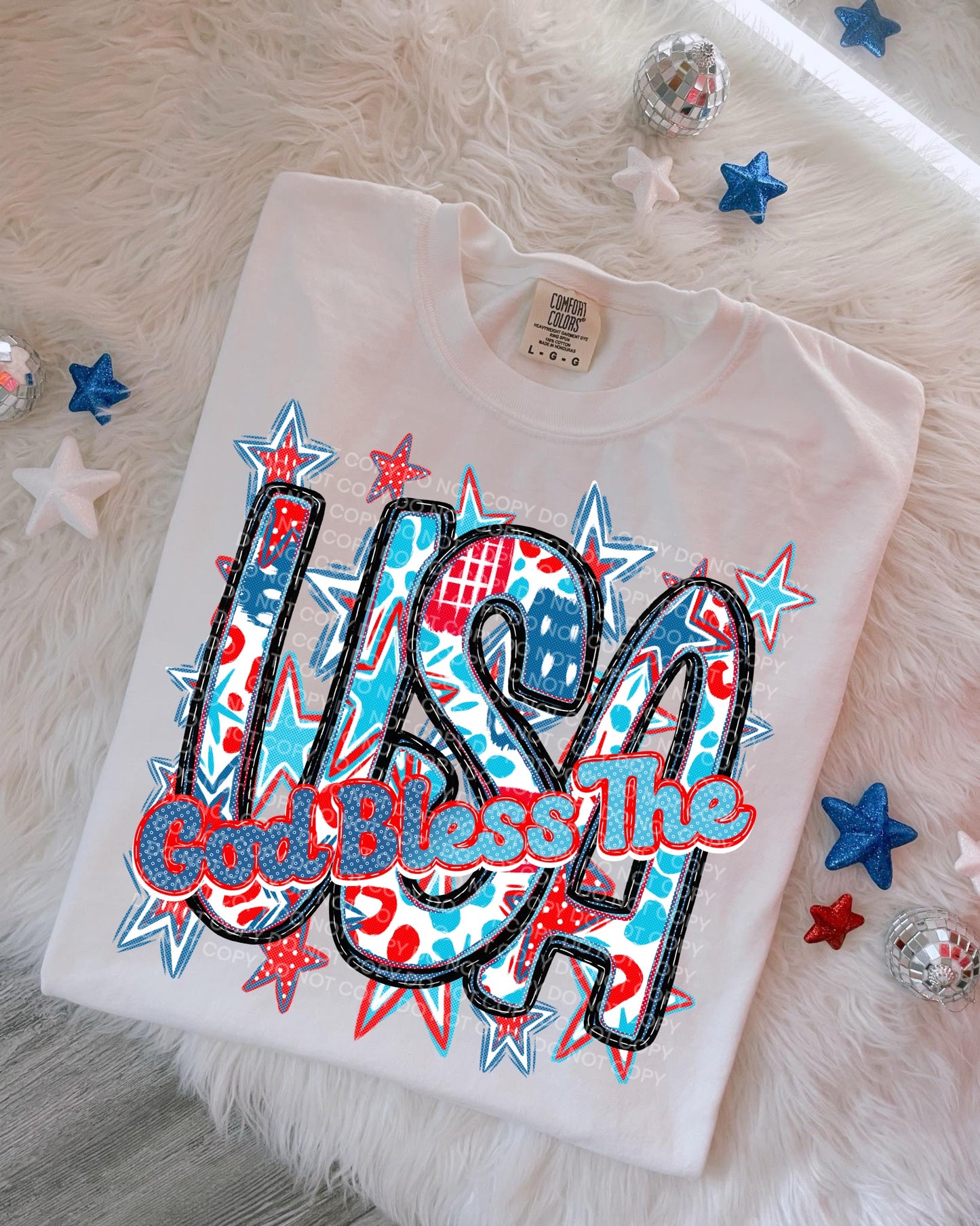 God Bless The USA Ready to Press DTF Transfers Sublimation Transfers