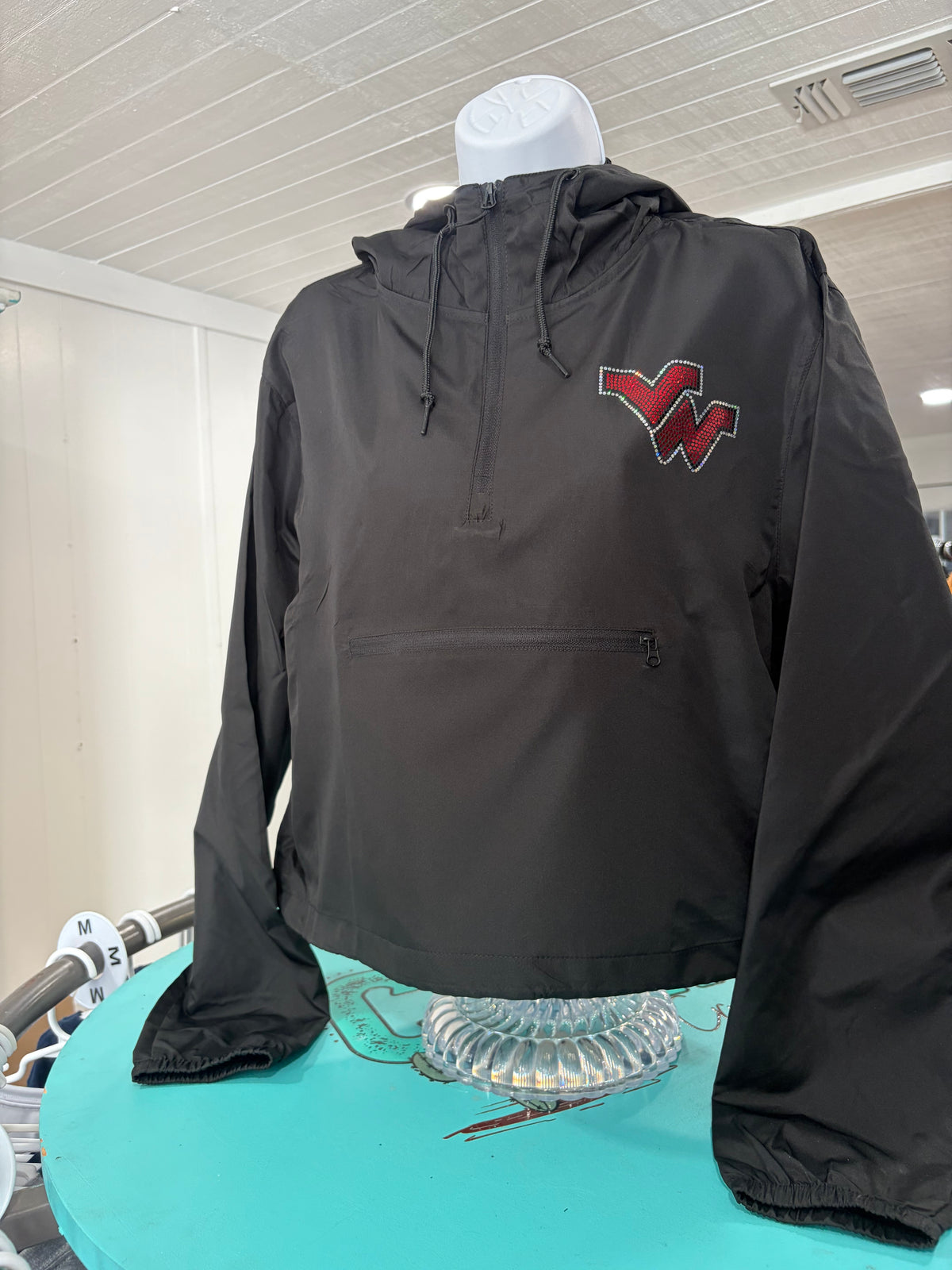 Spangle Pocket Cropped Windbreaker Women