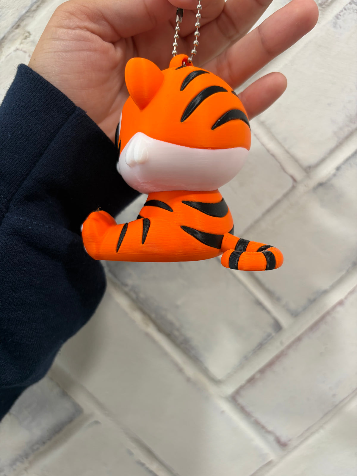 Tiger Keychain 3D Printed