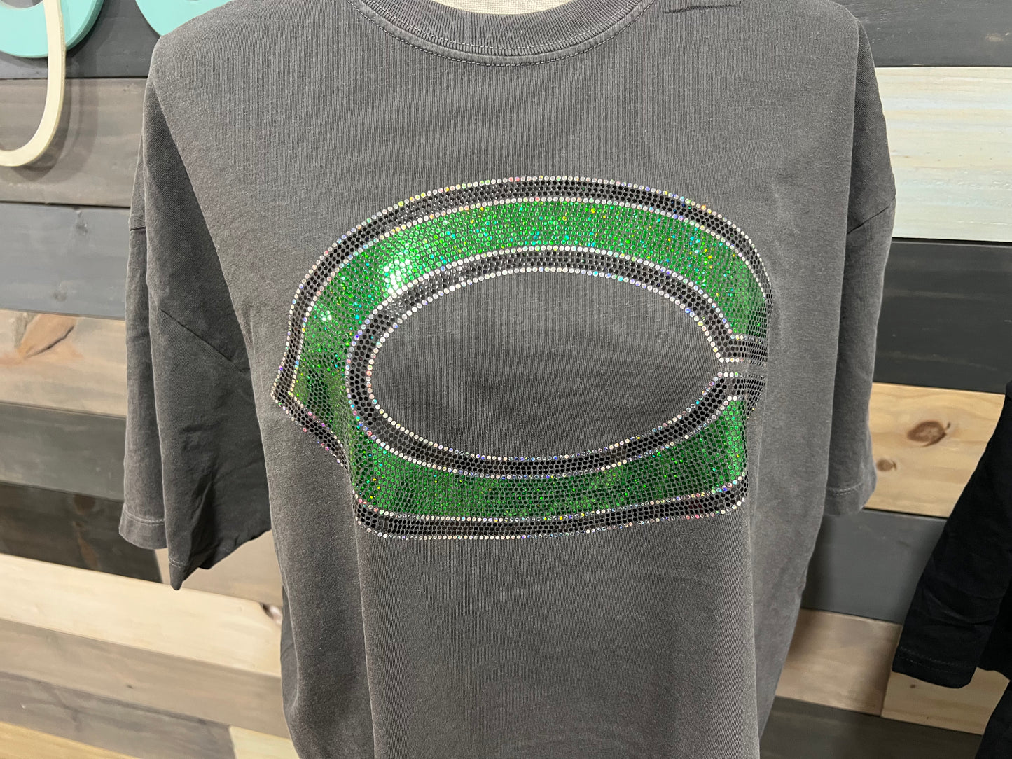 C Cuero Gobblers 11" 3-Color Ready to Press Spangle Transfer Bling Transfer Sparkle Transfer