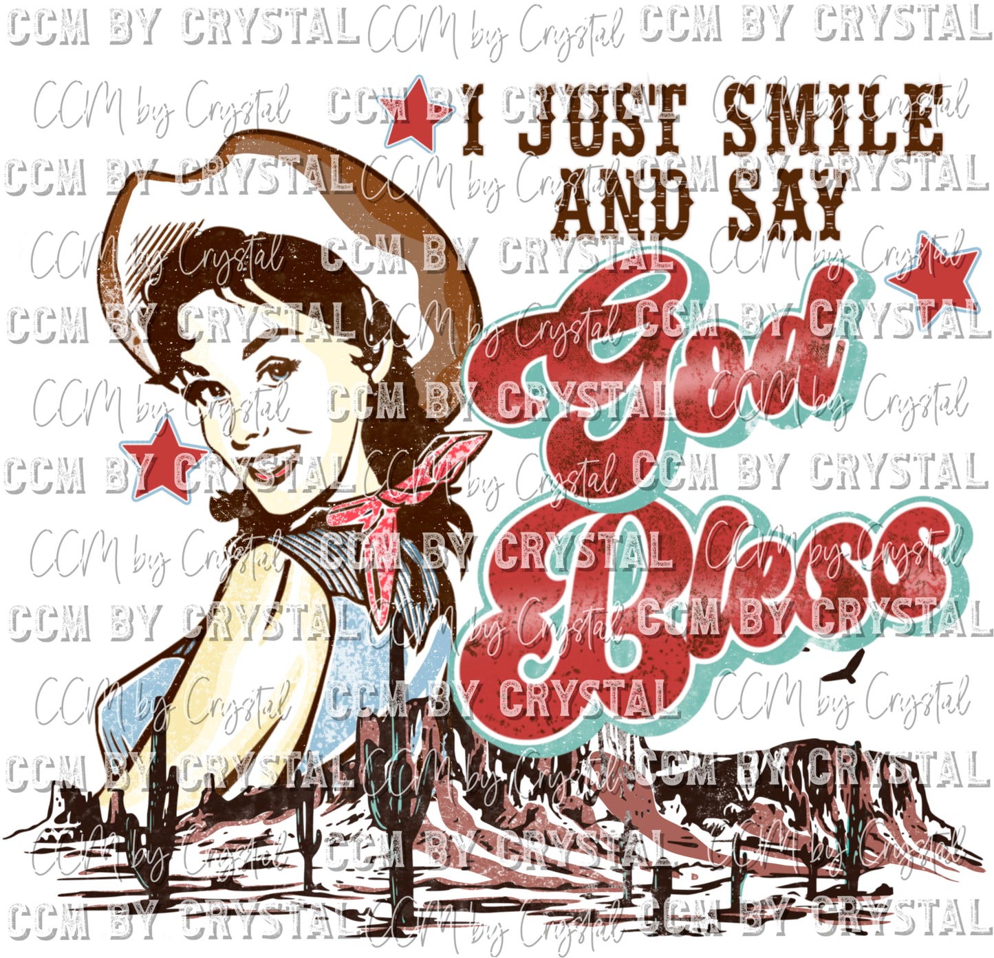 Just Smile and Say God Bless Ready to Press Transfer