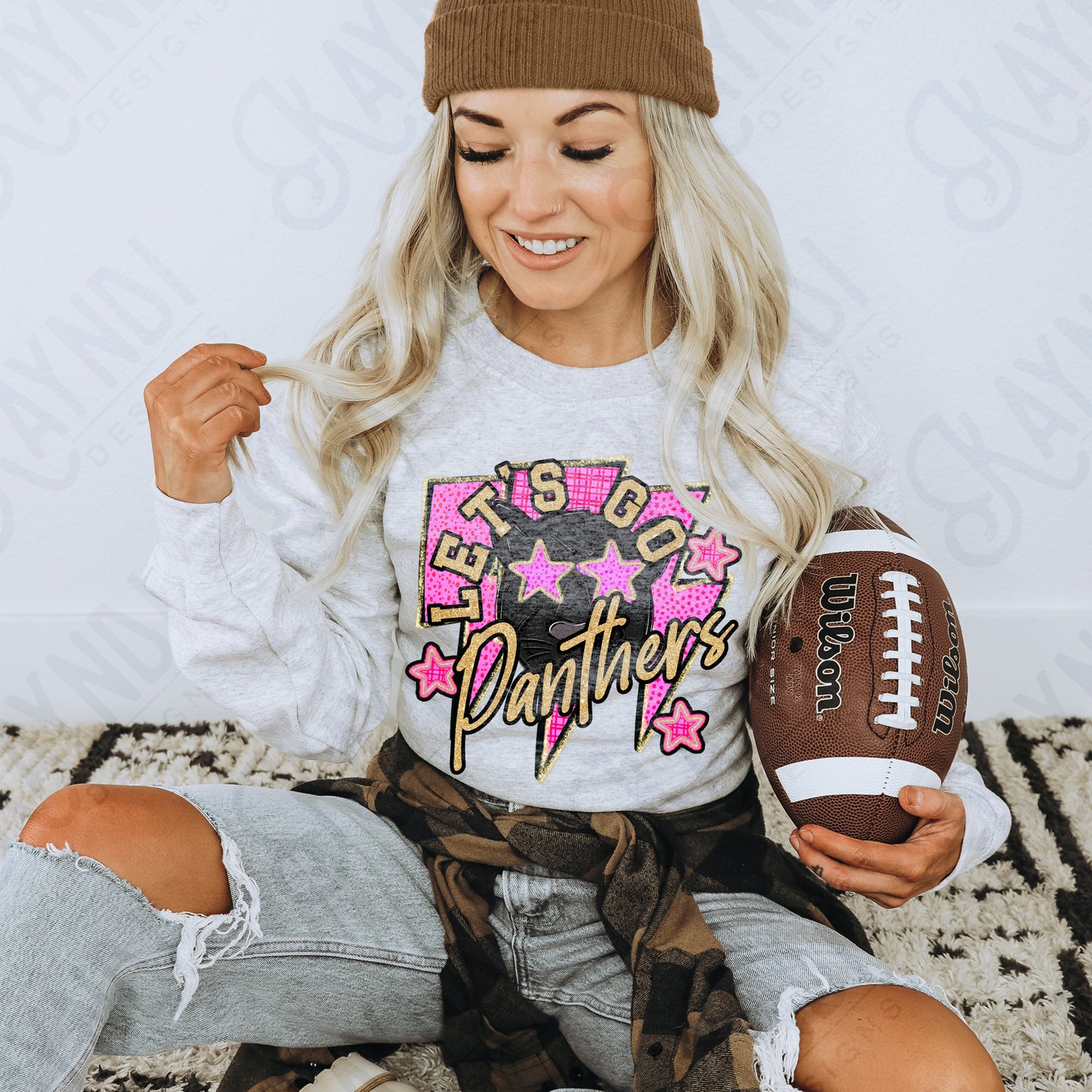 Let's go Panthers Mascot Ready to Press DTF Transfers Sublimation Transfers