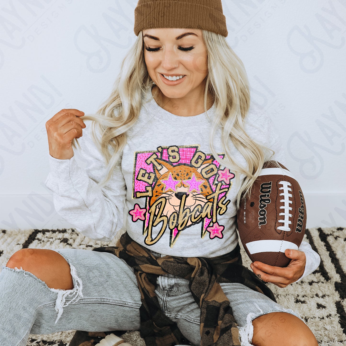 Let's go Bobcats Mascot Ready to Press DTF Transfers Sublimation Transfers