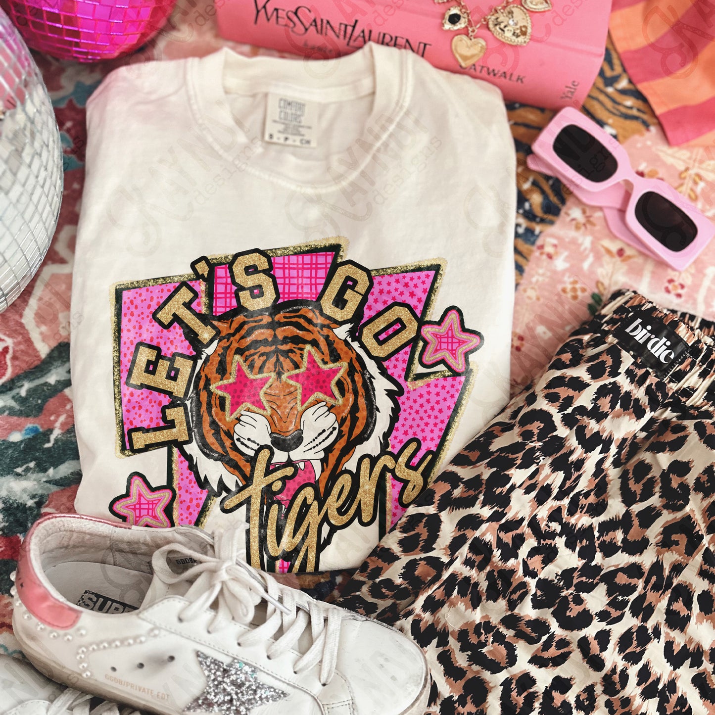 Let's go Tigers Mascot Ready to Press DTF Transfers Sublimation Transfers