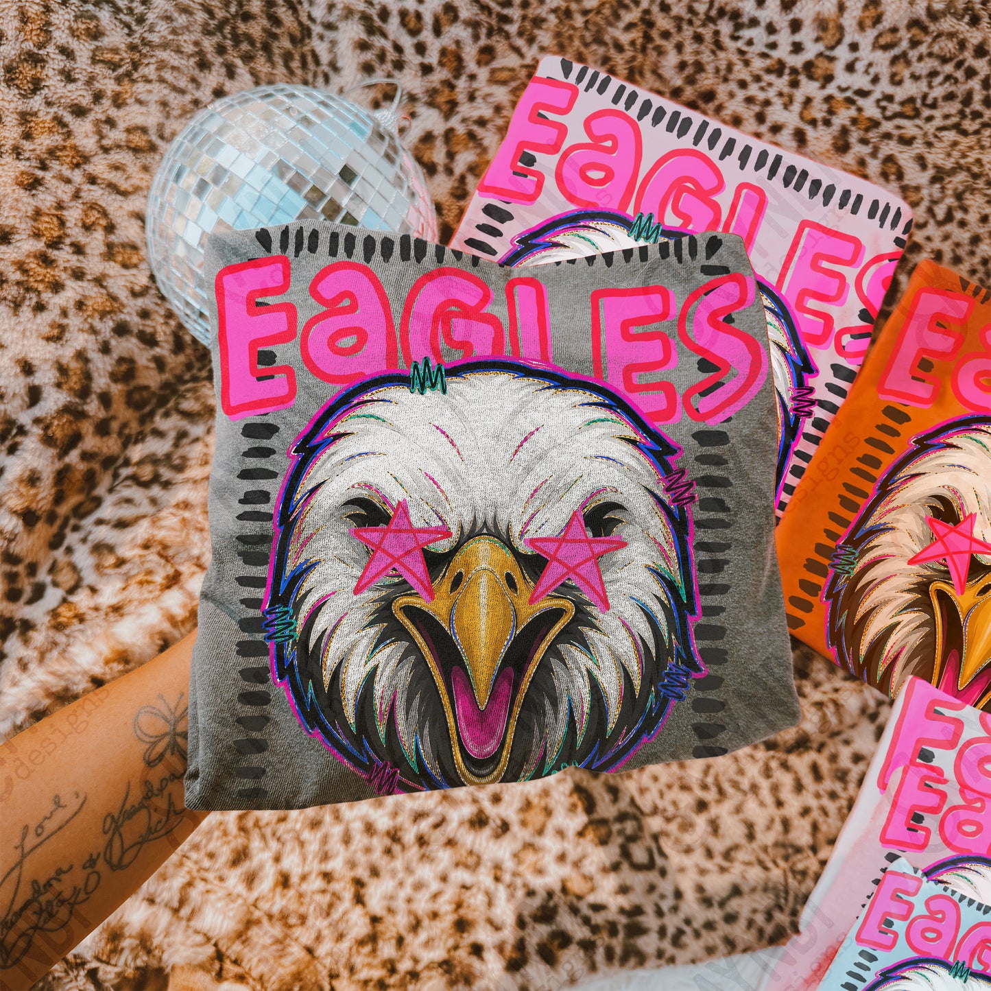 Eagles Starstruck Mascot Ready to Press DTF Transfers Sublimation Transfers