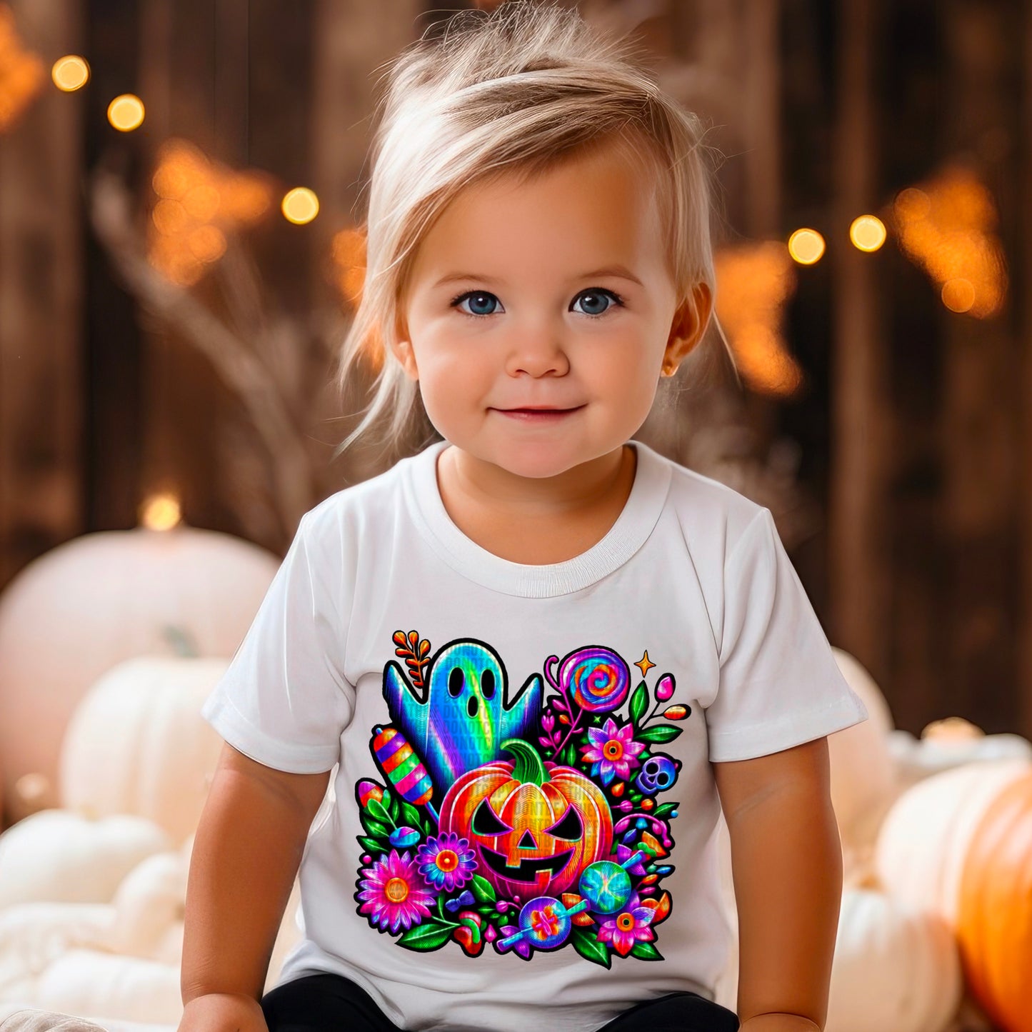 Halloween Faux Embroidery Faux Holographic Ready to Press Transfer