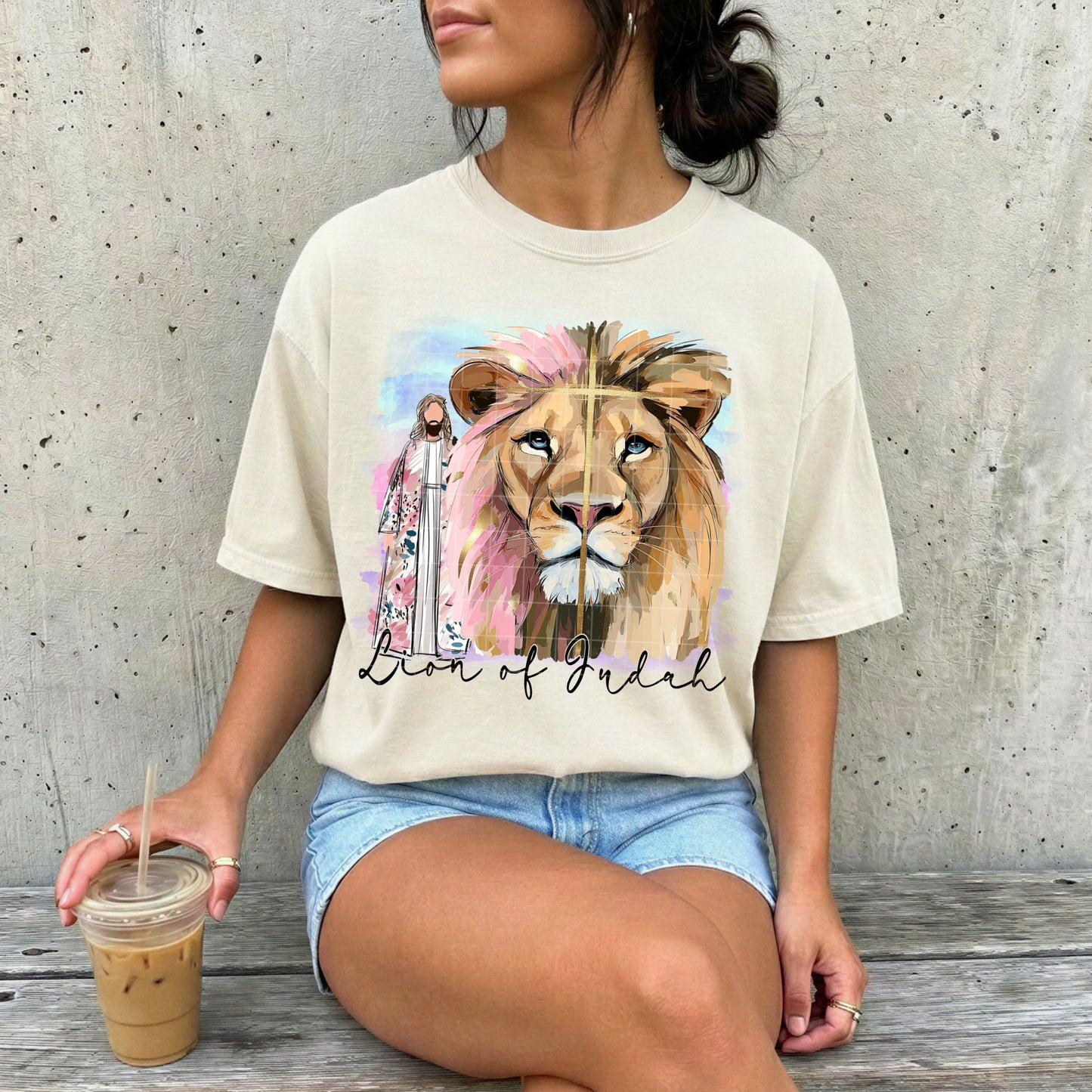 Lion of Judah Faith Religious Beach DTF Transfer Sublimation Transfer