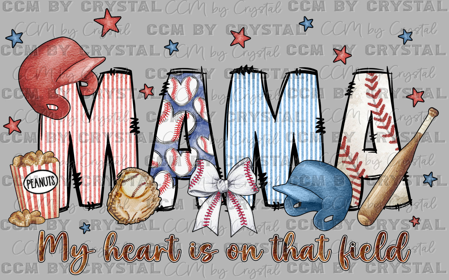 Baseball Mama Ready to Press Transfer DTF Transfer Sublimation Transfer
