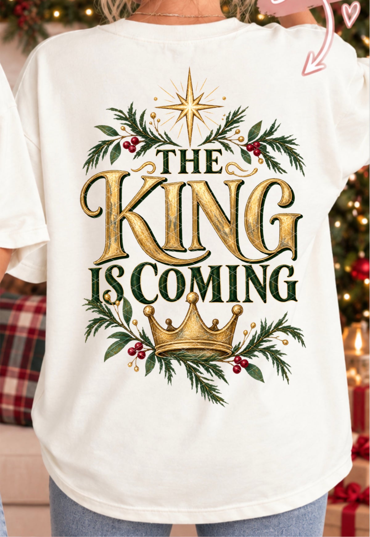 The King is coming Christmas Ready to Press DTF Transfers Sublimation Transfers