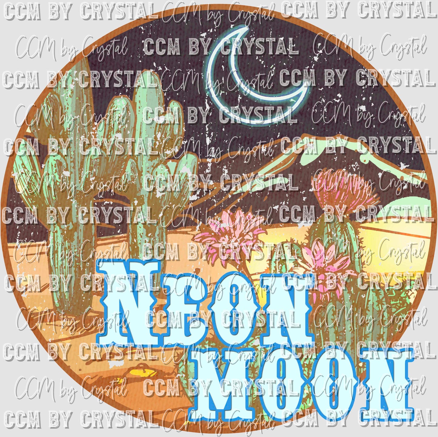 Neon Moon Desert Ready to Press Transfer
