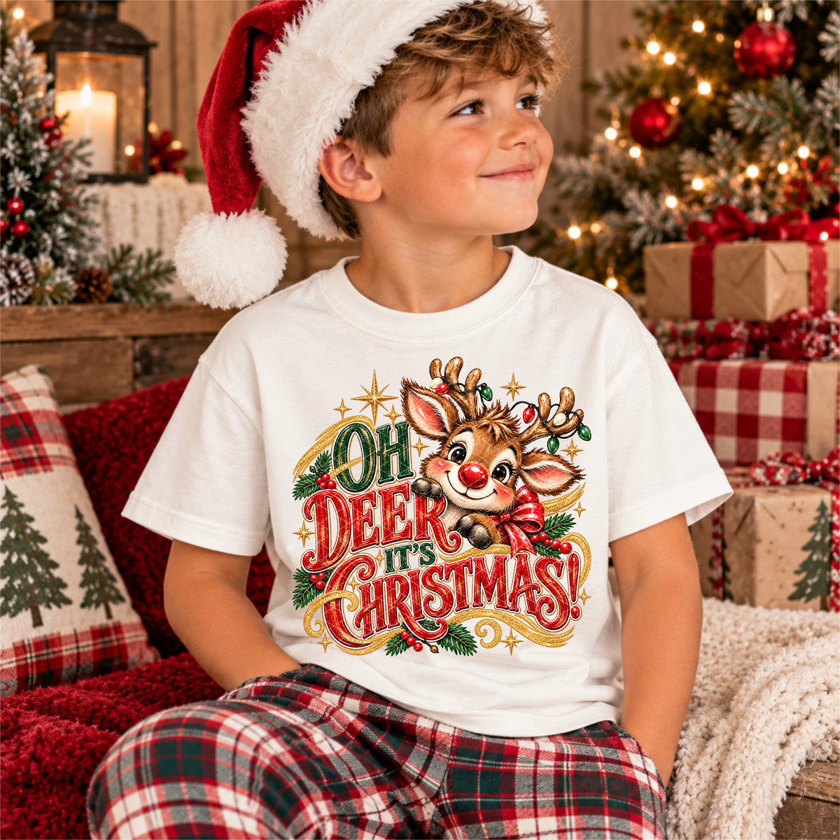 Oh Deer it's Christmas Ready to Press DTF Transfers Sublimation Transfers