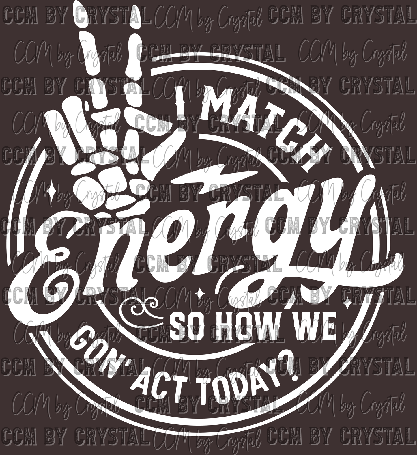 Match Energy White Ready to Press Transfer