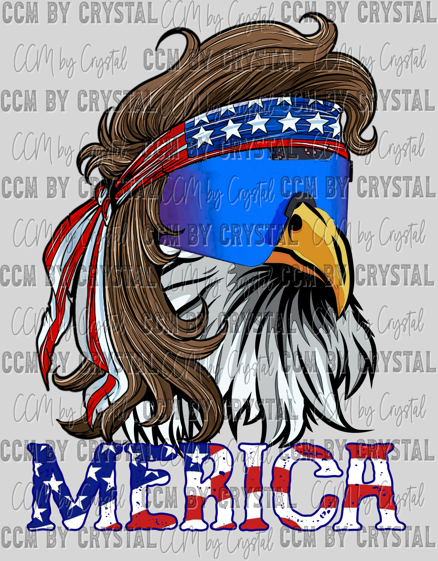USA Merica Mullet Eagle That's Why I'm Here Ready to Press Transfer