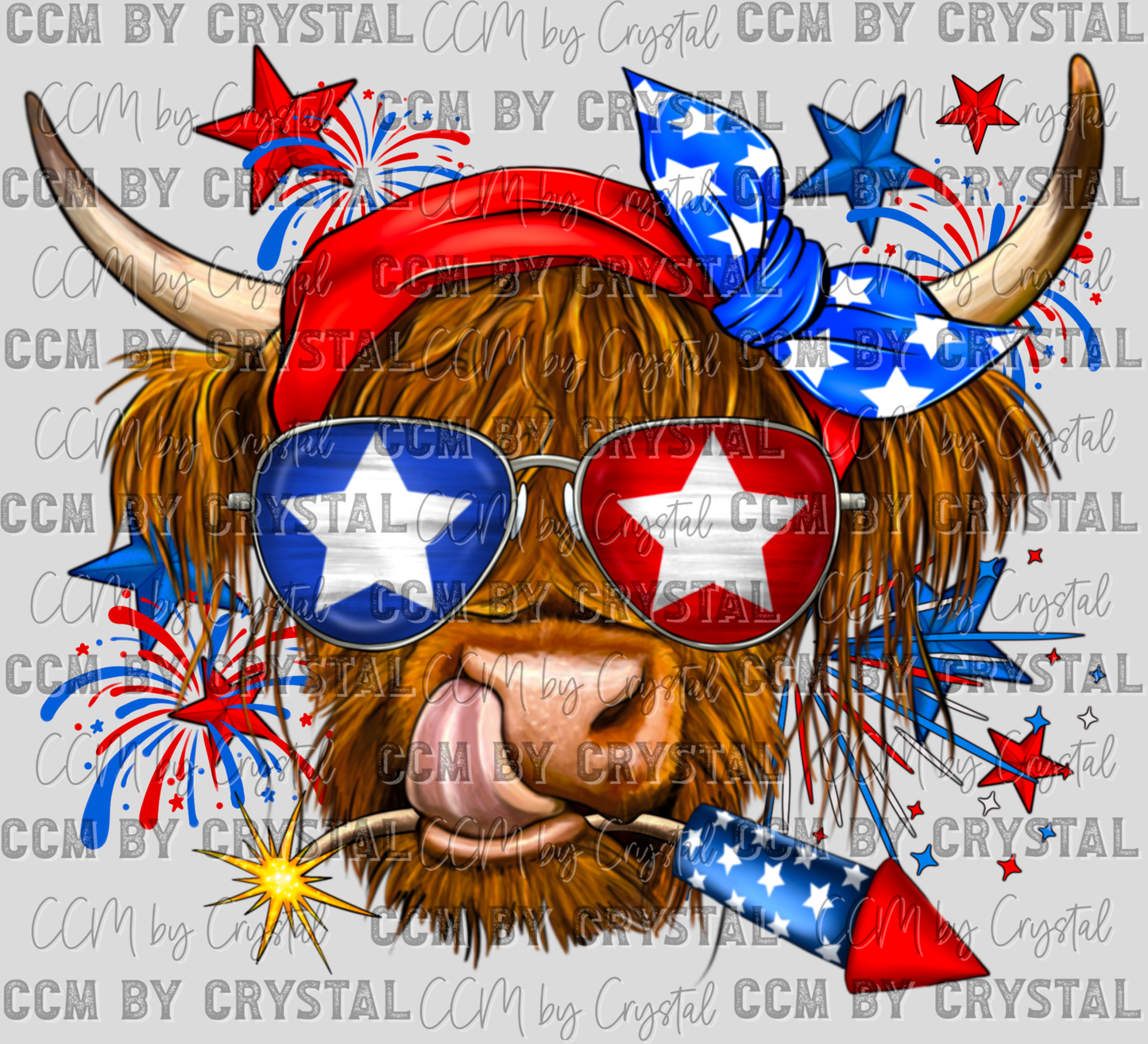 USA Highland Cow Ready to Press Transfer