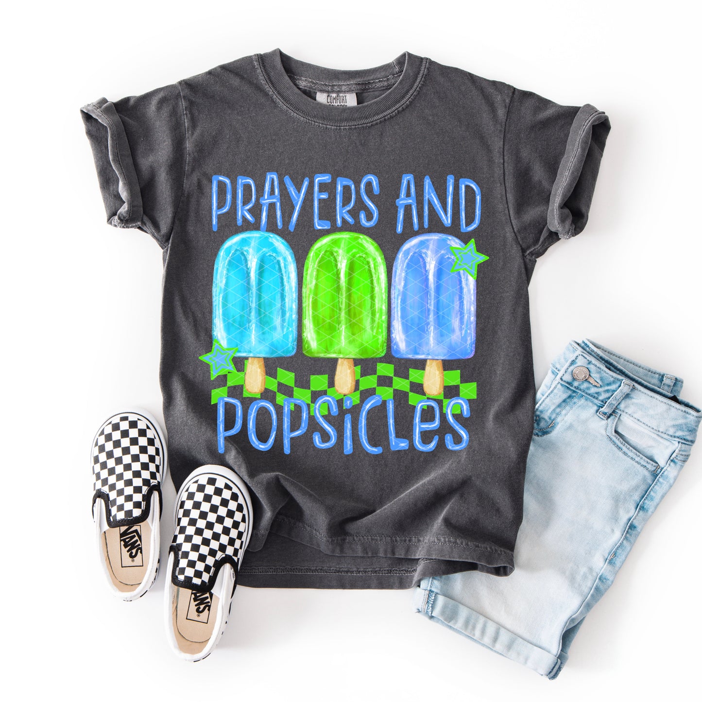 Boy Prayers and Popsicles Faith religious DTF Transfer Sublimation Transfer