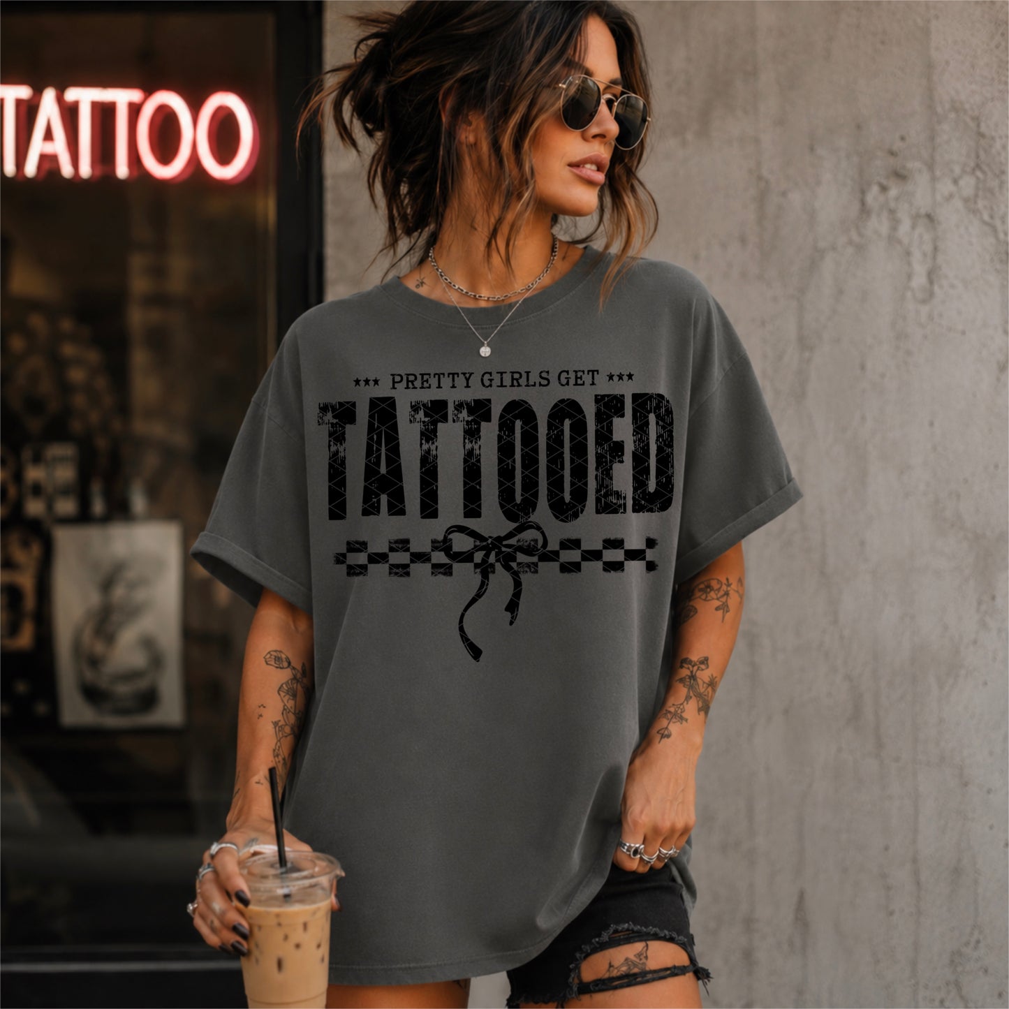 Pretty Girls Get Tattooed Ready to Press DTF Transfers Sublimation Transfers