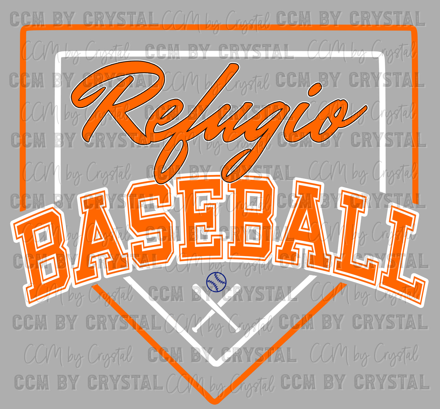 Refugio Baseball Ready to Press Instant Peel DTF Transfers Sublimation Transfers