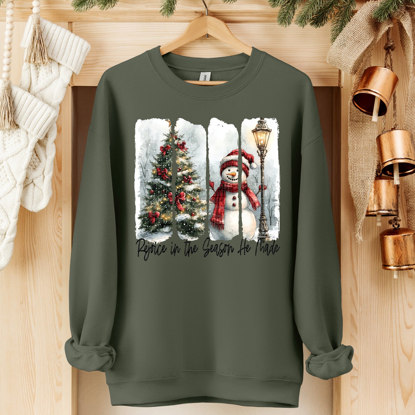 Rejoice in the Season He Made Christmas Ready to Press Transfer Instant Peel DTF Transfer
