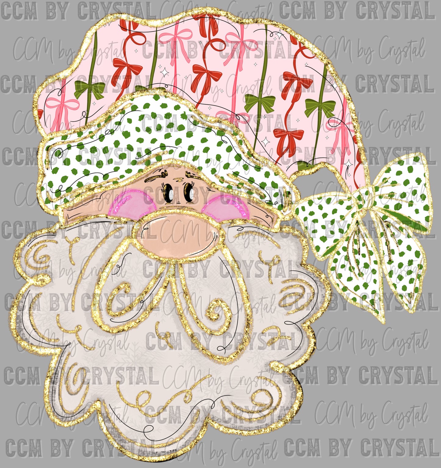 Santa Christmas Ready to Press Transfer DTF Transfer Sublimation Transfer