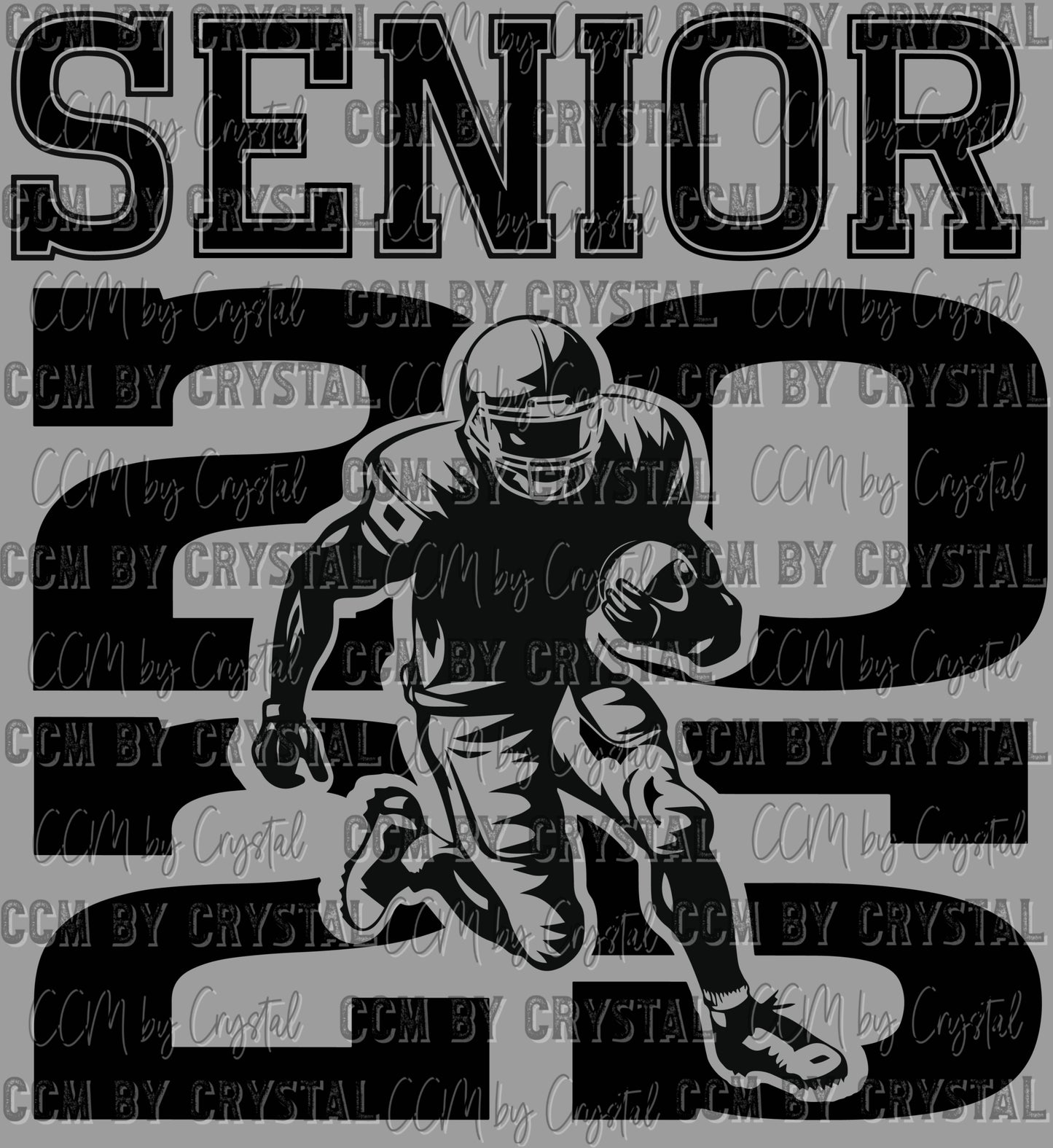 Senior 2025 Football Player Ready to Press Transfer DTF Transfer Sublimation Transfer