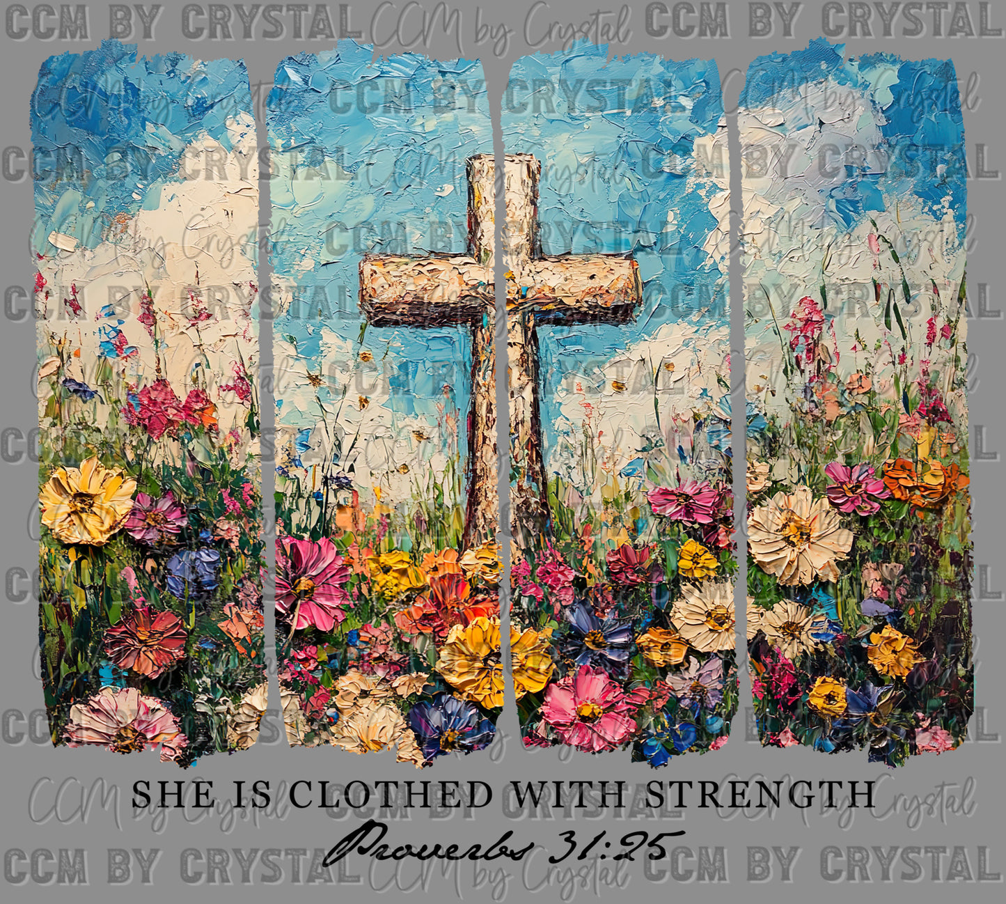 She is Clothed with Strength Ready to Press Transfer DTF Transfer Sublimation Transfer