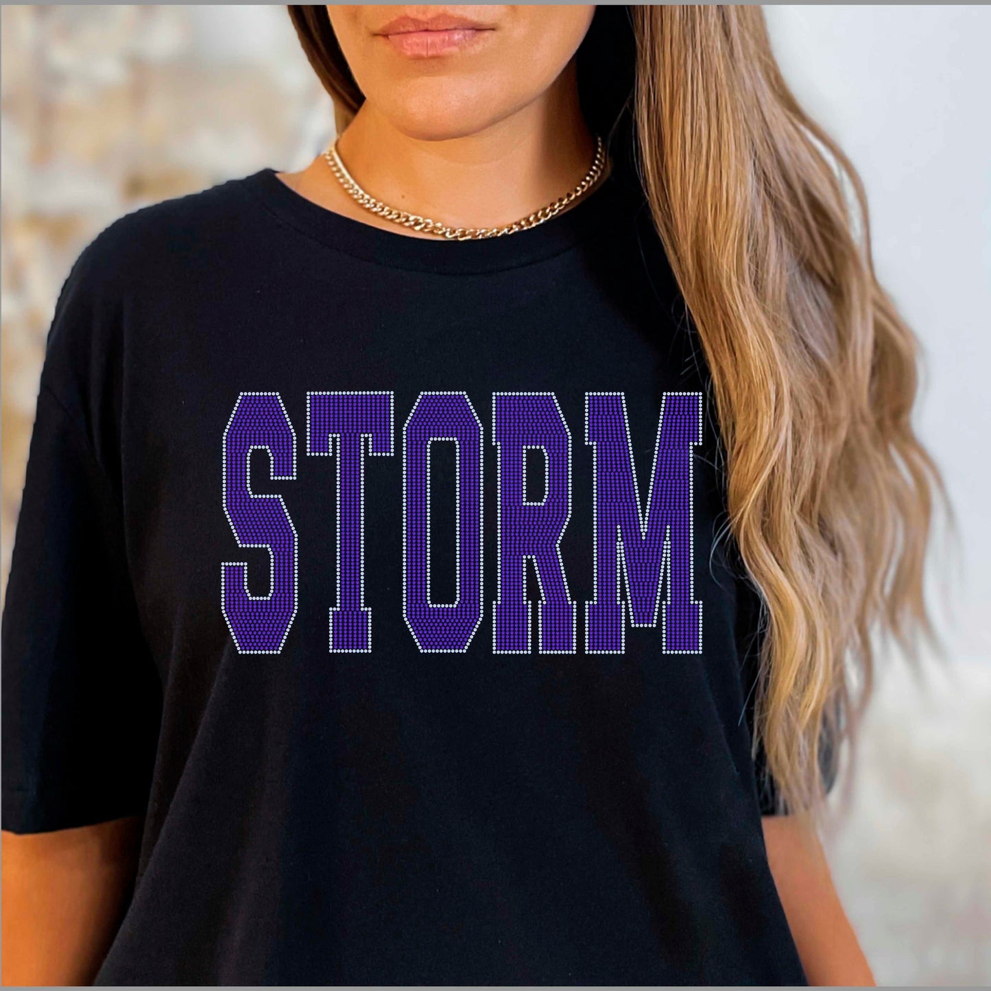 Storm 11" 2-Color Ready to Press Spangle Transfer Bling Transfer Sparkle Transfer