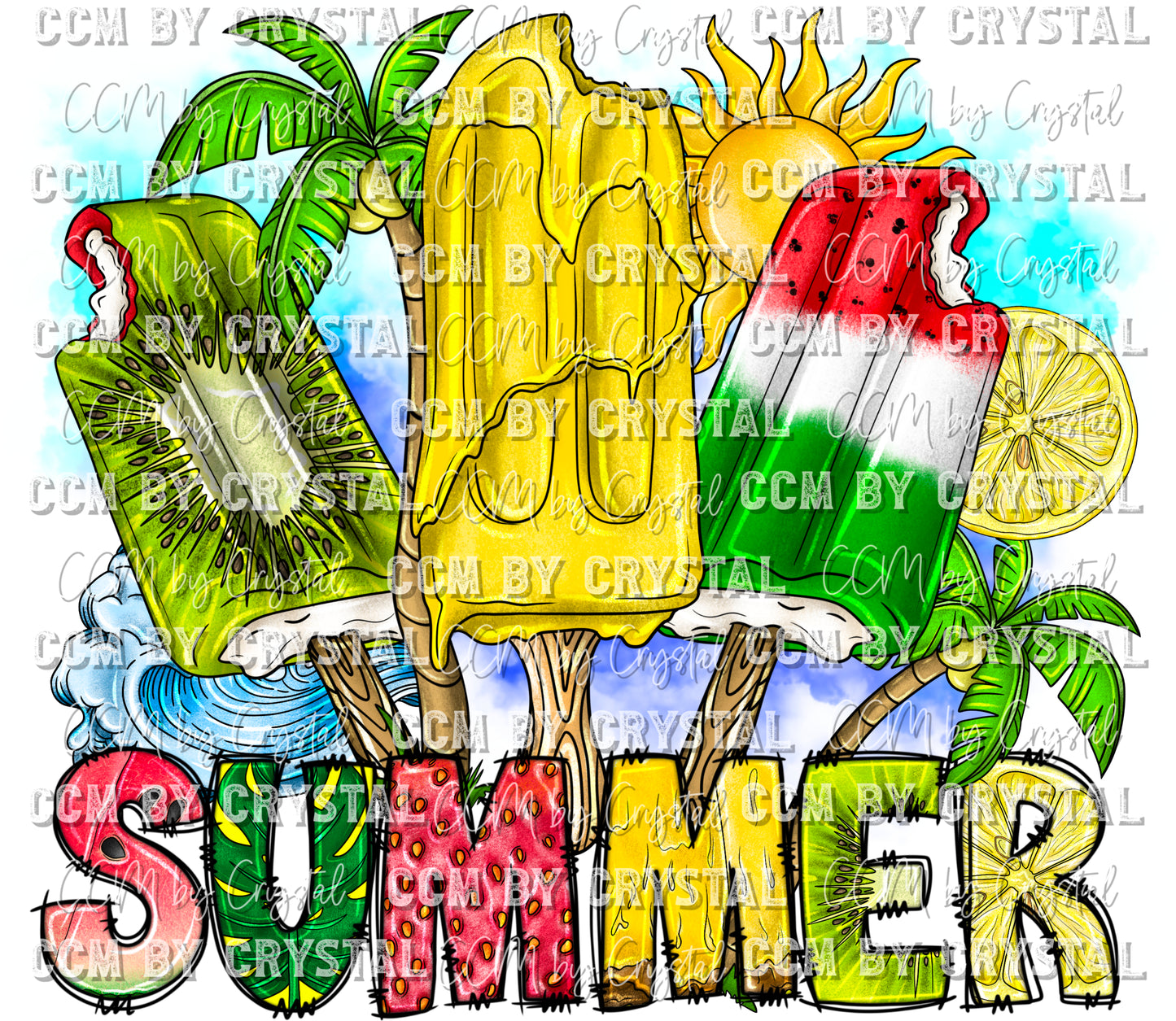 Summer Summertime Ready to Press Transfer